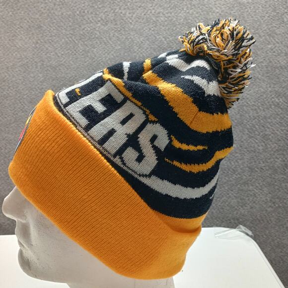 Pittsburgh Steelers Knit Cuffed Beanie Pom Hat Adult - Picture 2 of 5